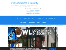 Tablet Screenshot of owllocksmithsandsecurity.co.uk